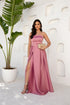 VESTIDO TOMARA Q CAIA ACETINADO VESTIDO DE FESTA PETRA FINA ROSE P